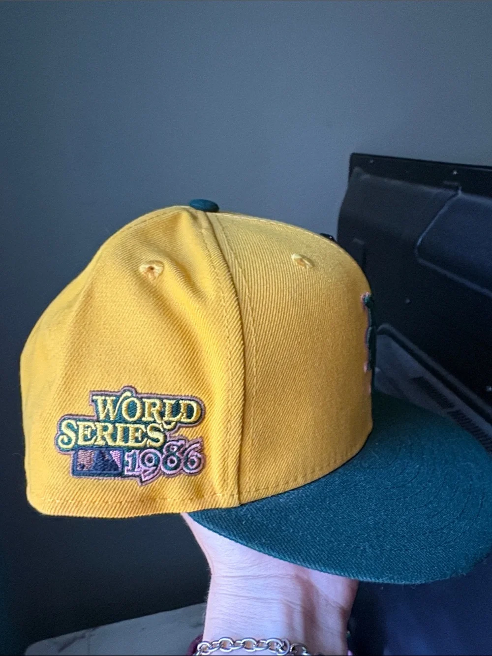 New Era Yellow and Green Kids NY Mets Cap with Pencil Pin